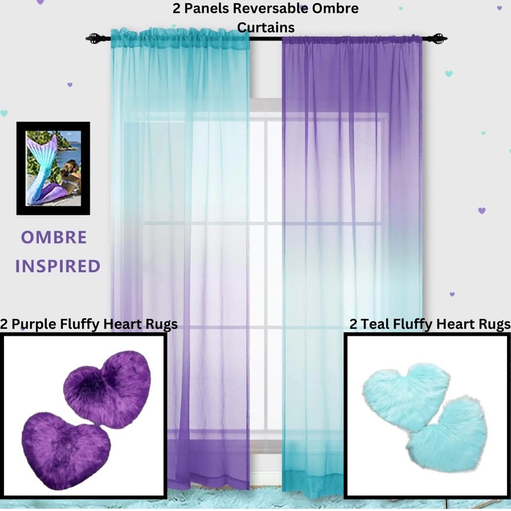 6-Piece Bundle Mermaid Bedroom Decor